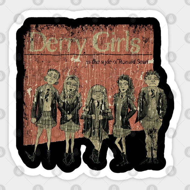 Derry Girls Vintage Style Sticker by Alaknanda prettywoman